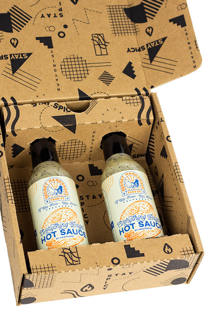 Secret Handshake Food Co Everything Bagel Hot Sauce 2-Pack G0