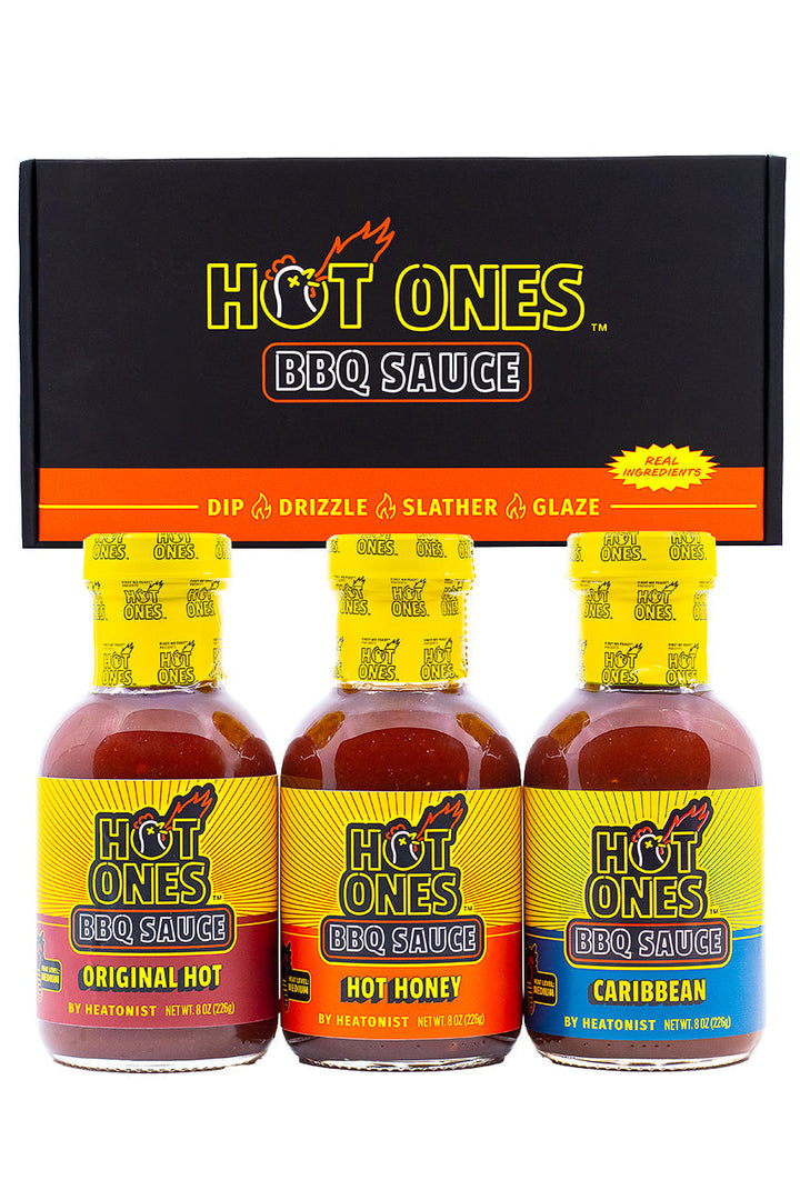 Hot Ones BBQ Trio Pack (Original / Hot Honey / Caribbean) A7