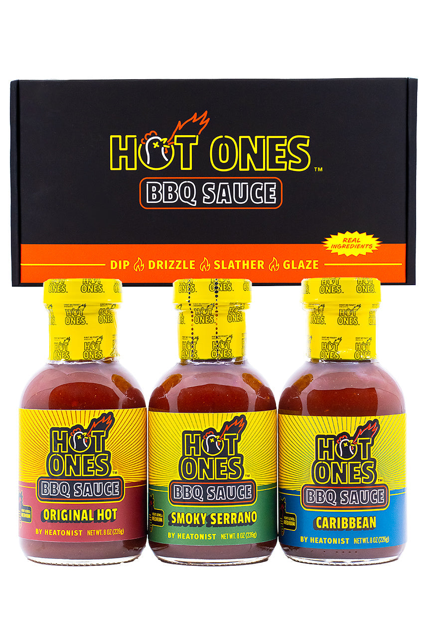 Hot Ones BBQ Trio Pack (Original / Smoked Serrano / Caribbean) H4