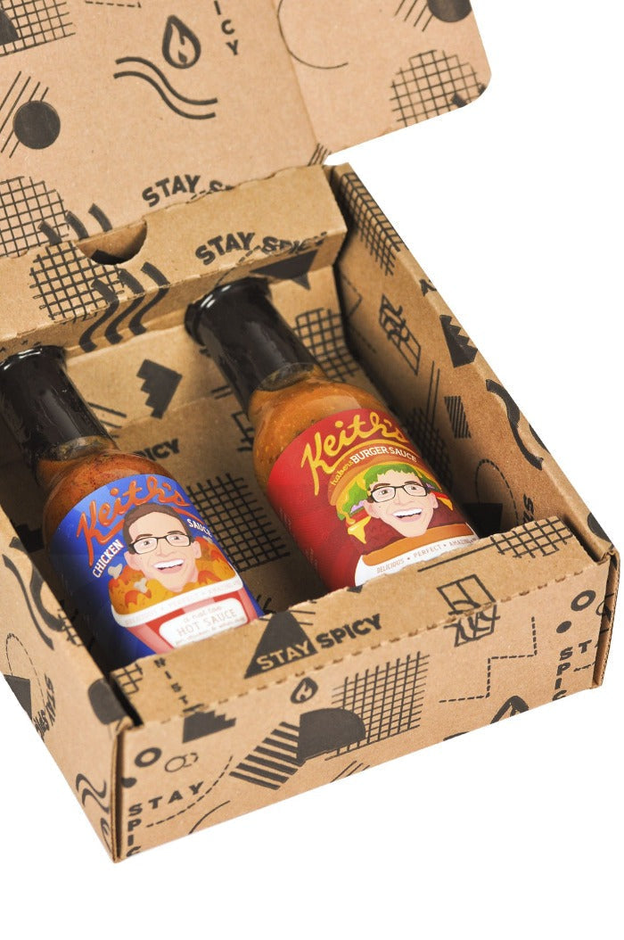 Chicken & Burger Hot Sauce Duo Pack | Keith's U6